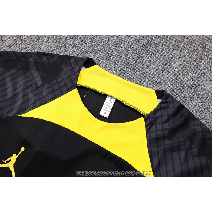 Chandal del Paris Saint-Germain Jordan 23-24 Manga Corta Negro - Pantalon Corto